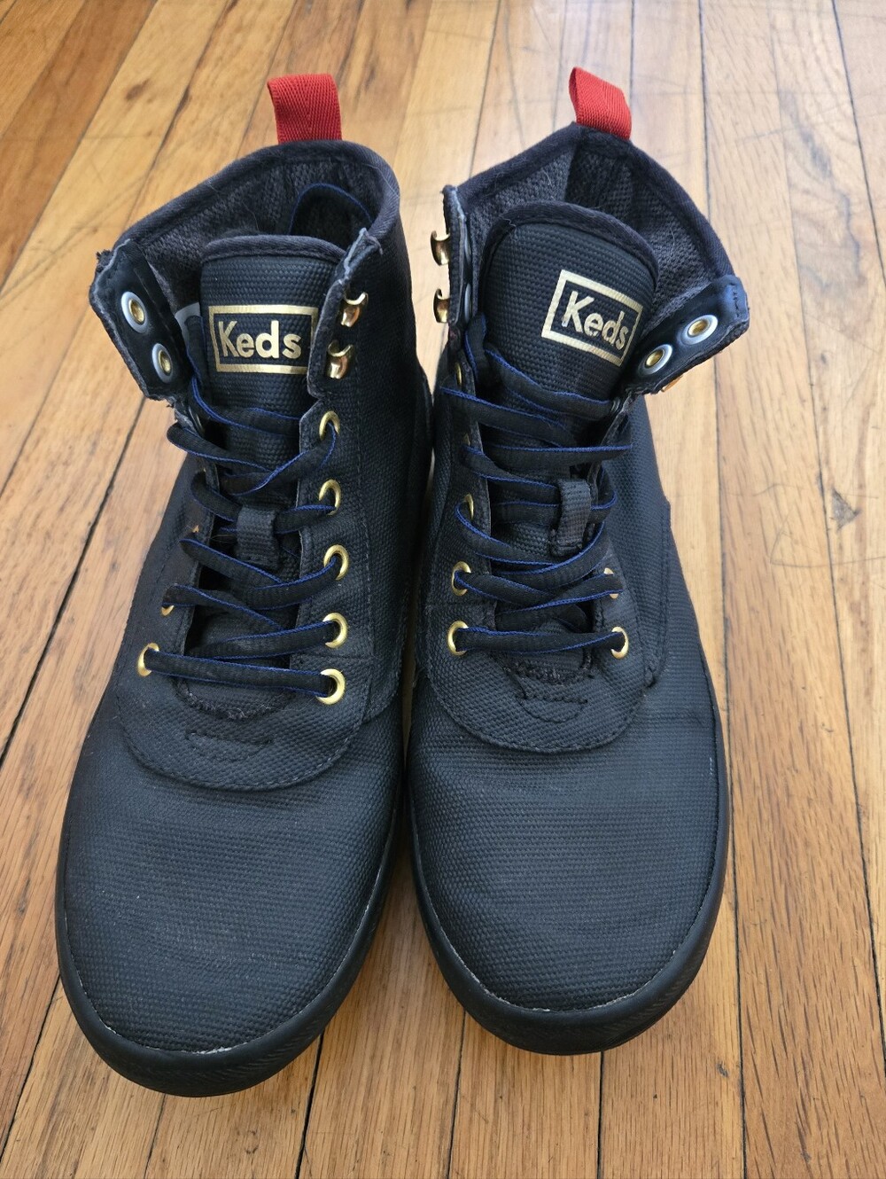 KEDS women's size 7 black waterproof high top rainboots